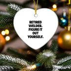 Welder Heart Ornament Retired Welder Figure It Out Yourself Retirement Gift - Mallard Moon