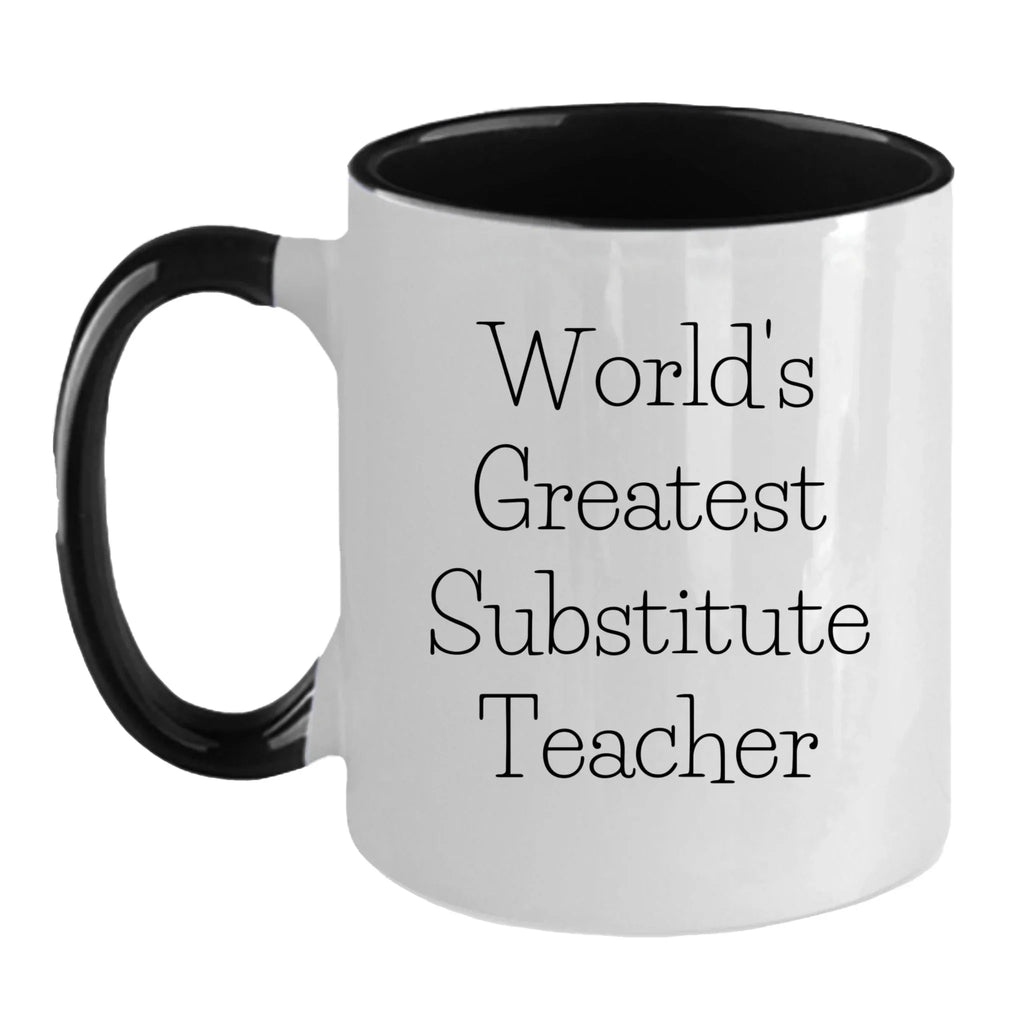 Inspiring Two Tone Coffee Mug With Greatest Substitute Quotes Perfect Gift