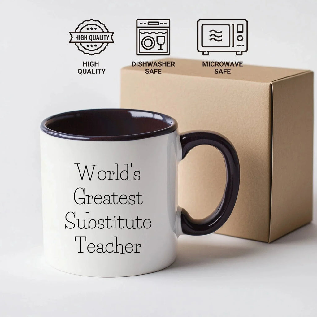Inspiring Two Tone Coffee Mug With Greatest Substitute Quotes Perfect Gift