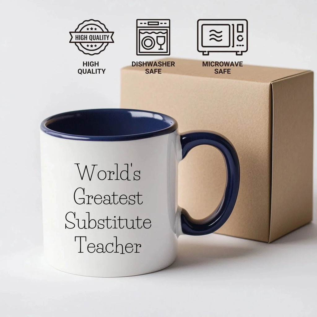 Inspiring Two Tone Coffee Mug With Greatest Substitute Quotes Perfect Gift