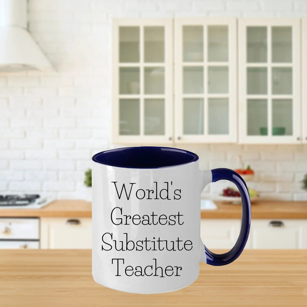 Inspiring Two Tone Coffee Mug With Greatest Substitute Quotes Perfect Gift
