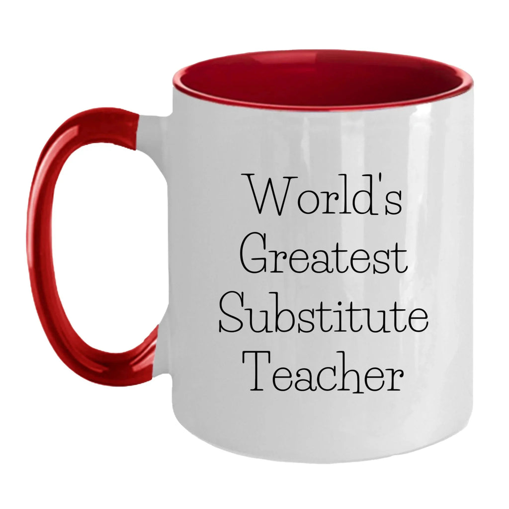 Inspiring Two Tone Coffee Mug With Greatest Substitute Quotes Perfect Gift
