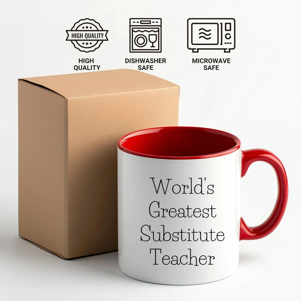 Inspiring Two Tone Coffee Mug With Greatest Substitute Quotes Perfect Gift