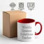 Inspiring Two Tone Coffee Mug With Greatest Substitute Quotes Perfect Gift
