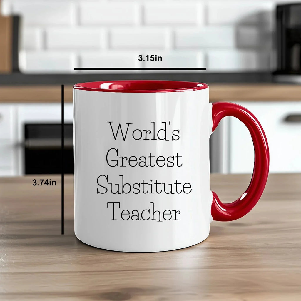 Inspiring Two Tone Coffee Mug With Greatest Substitute Quotes Perfect Gift