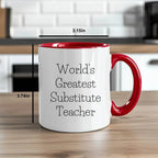 Inspiring Two Tone Coffee Mug With Greatest Substitute Quotes Perfect Gift