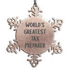 Tax Preparer Ornament World's Greatest Stainless Steel Gift
