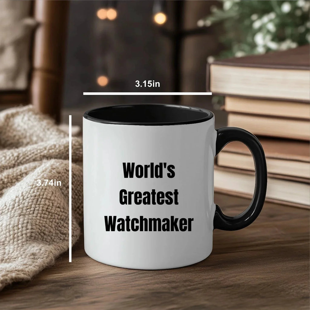 Amazing Two Tone Watchmaker Mug Microwave Safe Ceramic Gift