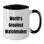 Amazing Two Tone Watchmaker Mug Microwave Safe Ceramic Gift