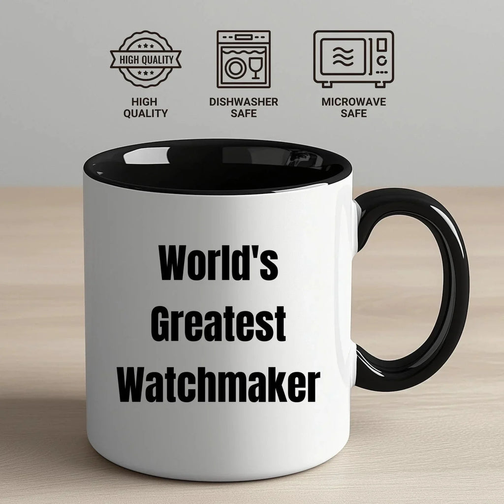 Amazing Two Tone Watchmaker Mug Microwave Safe Ceramic Gift