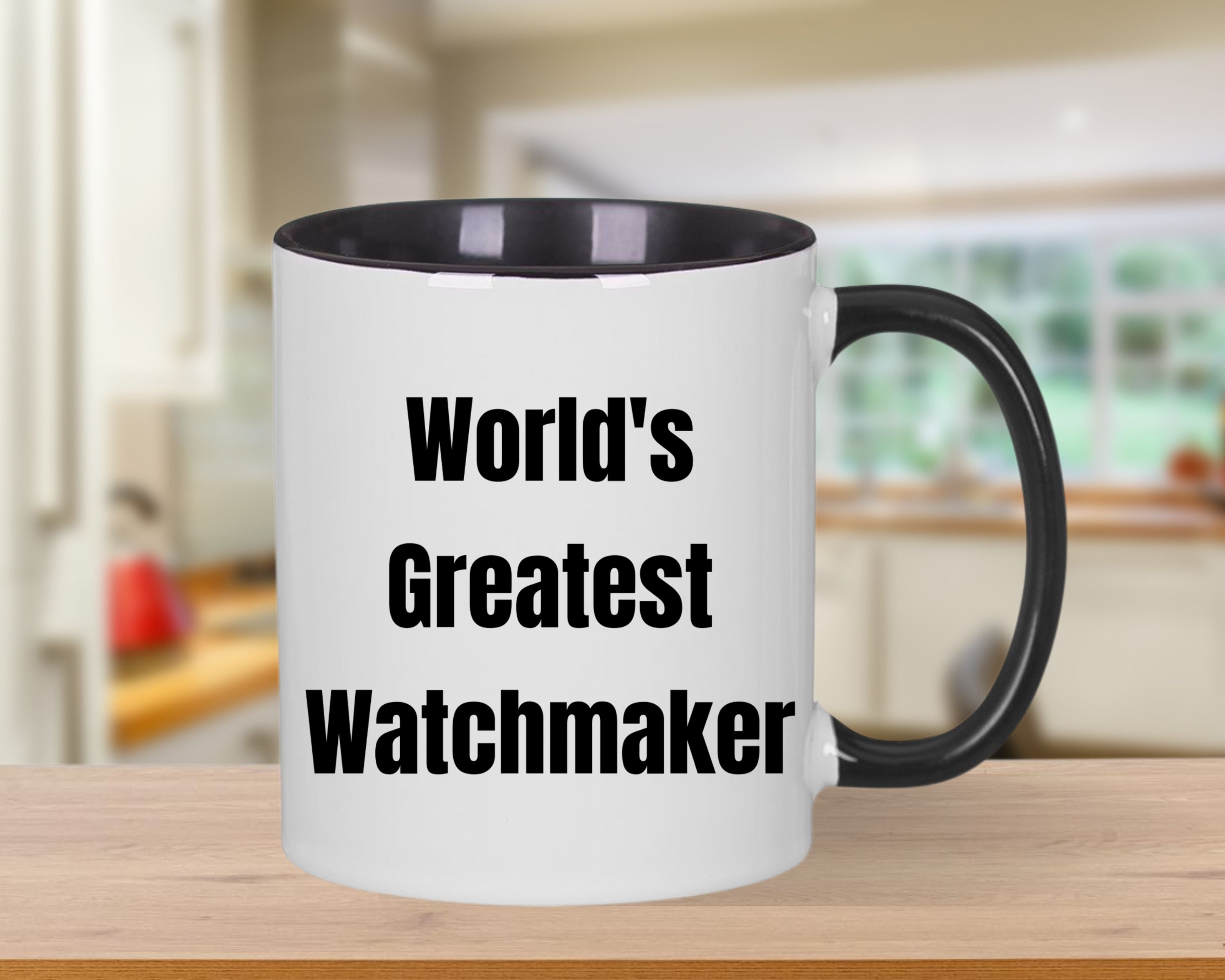 Amazing Two Tone Watchmaker Mug Microwave Safe Ceramic Gift