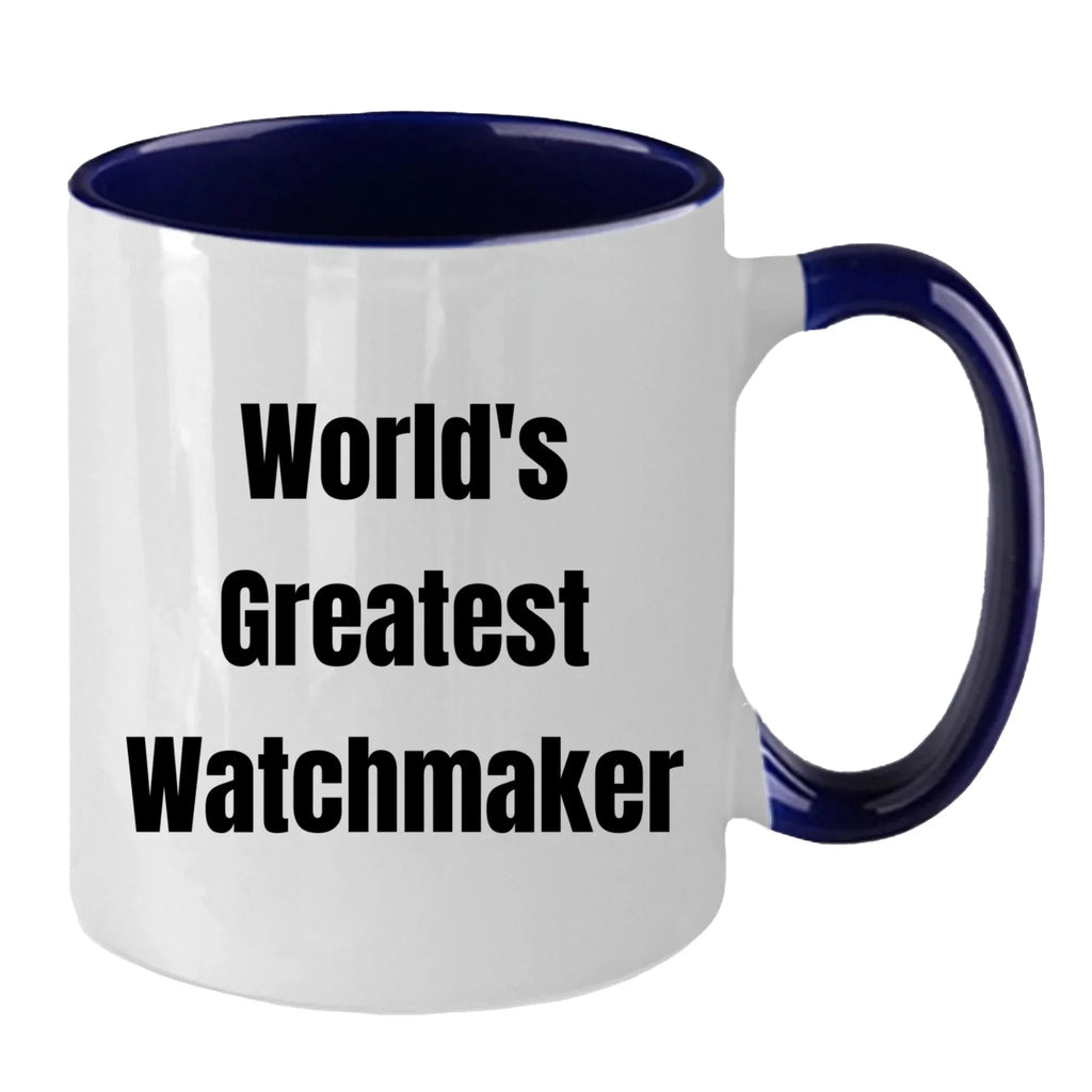 Amazing Two Tone Watchmaker Mug Microwave Safe Ceramic Gift