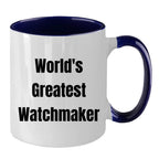 Amazing Two Tone Watchmaker Mug Microwave Safe Ceramic Gift