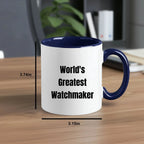 Amazing Two Tone Watchmaker Mug Microwave Safe Ceramic Gift