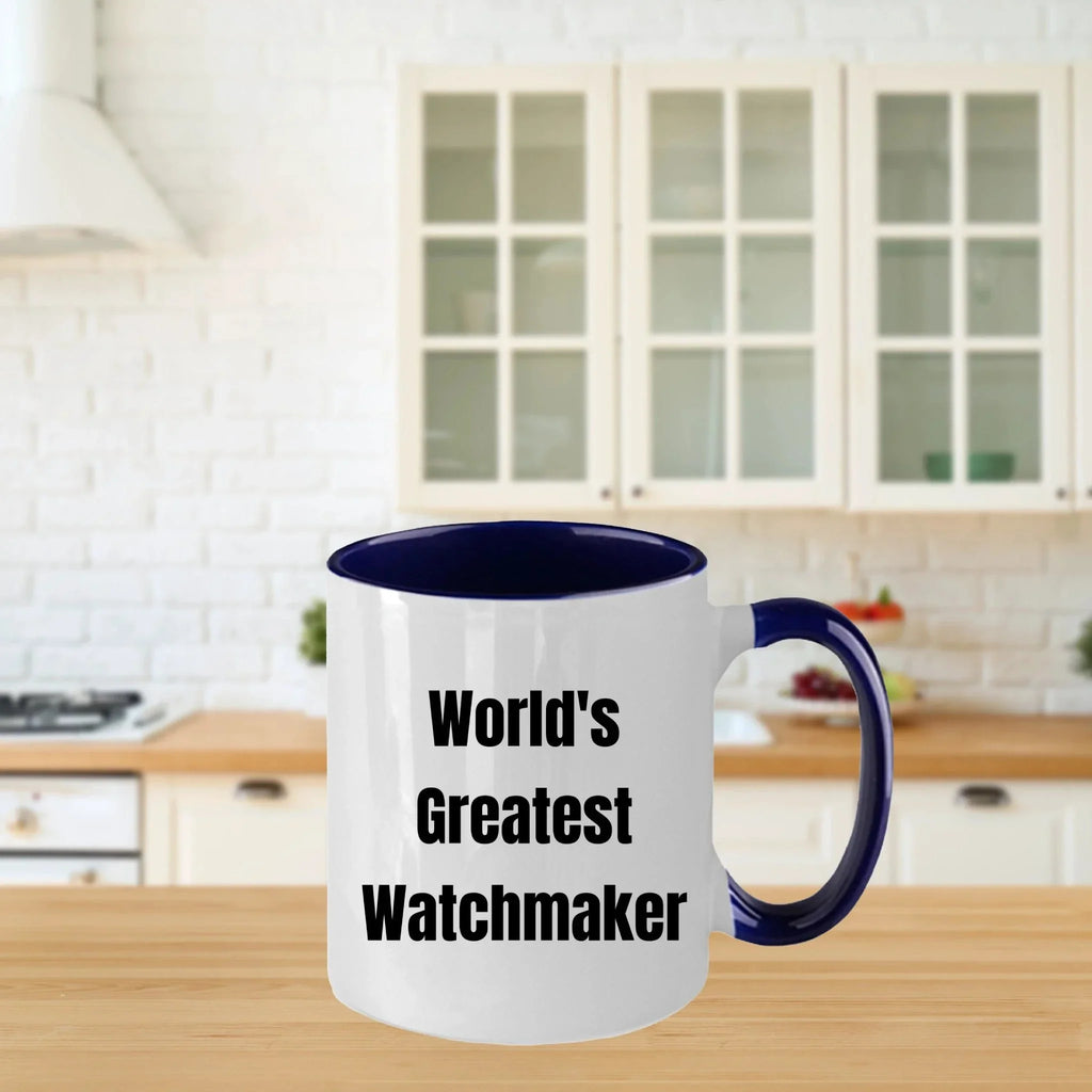 Amazing Two Tone Watchmaker Mug Microwave Safe Ceramic Gift