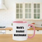 Amazing Two Tone Watchmaker Mug Microwave Safe Ceramic Gift