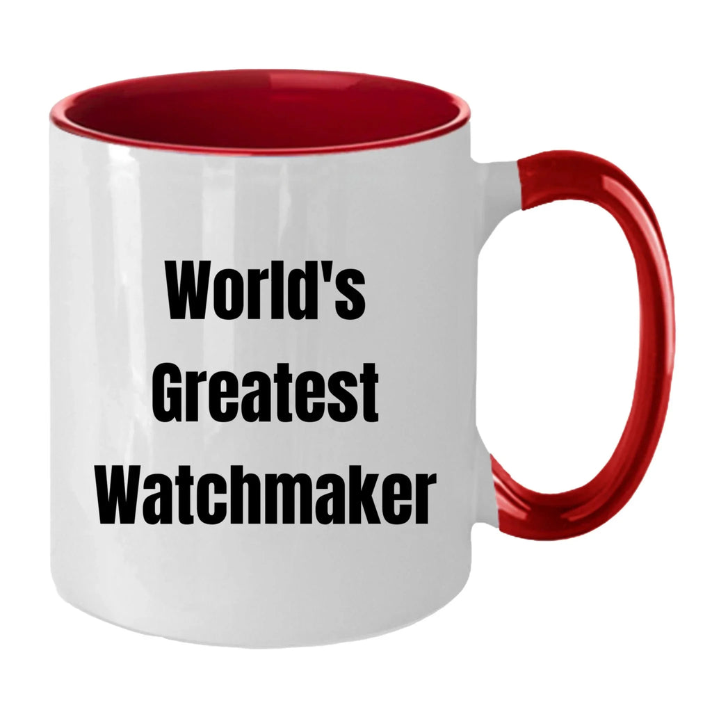 Amazing Two Tone Watchmaker Mug Microwave Safe Ceramic Gift