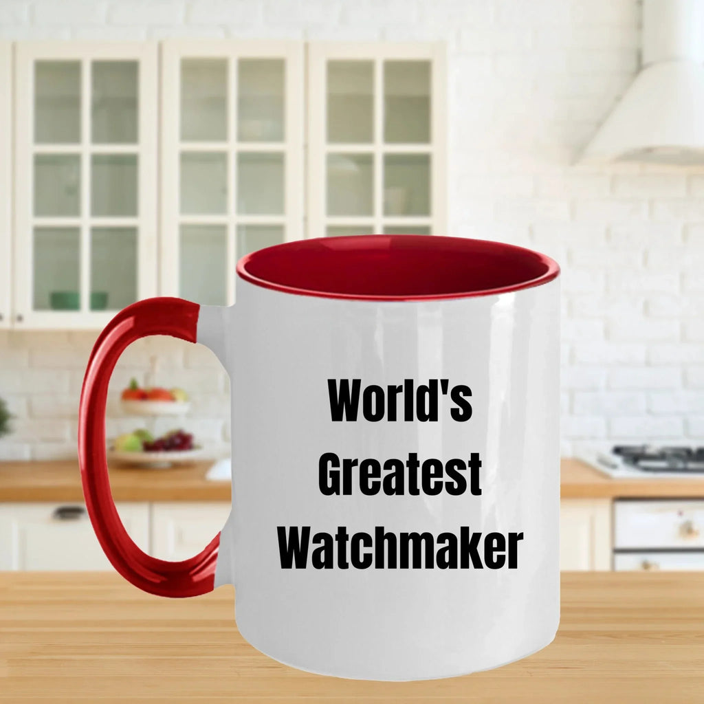 Amazing Two Tone Watchmaker Mug Microwave Safe Ceramic Gift