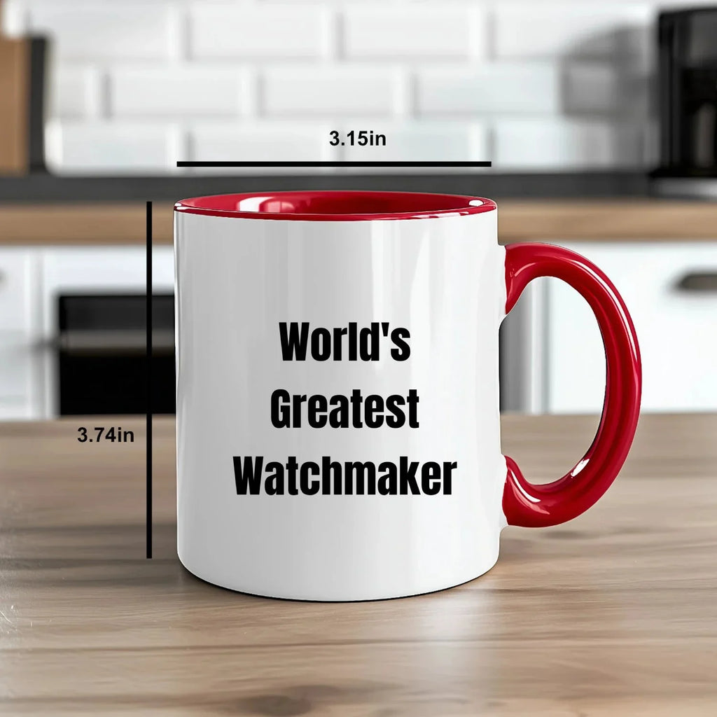 Amazing Two Tone Watchmaker Mug Microwave Safe Ceramic Gift