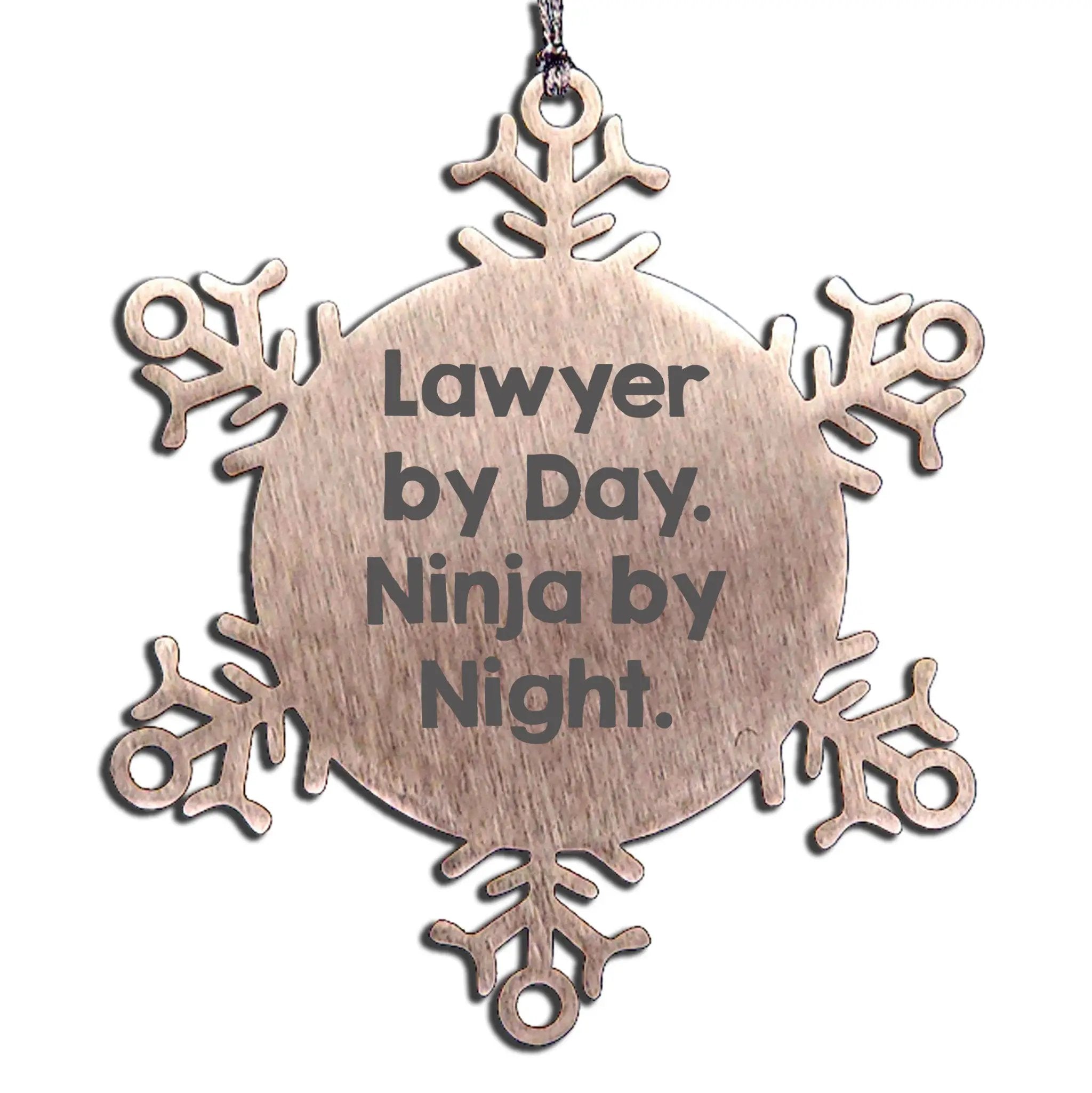 Lawyer Snowflake Ornament Ninja by Night Gift for Coworkers