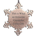 Funny Counselor Gifts from Friends for Men Women Christmas Unique Snowflake Ornament