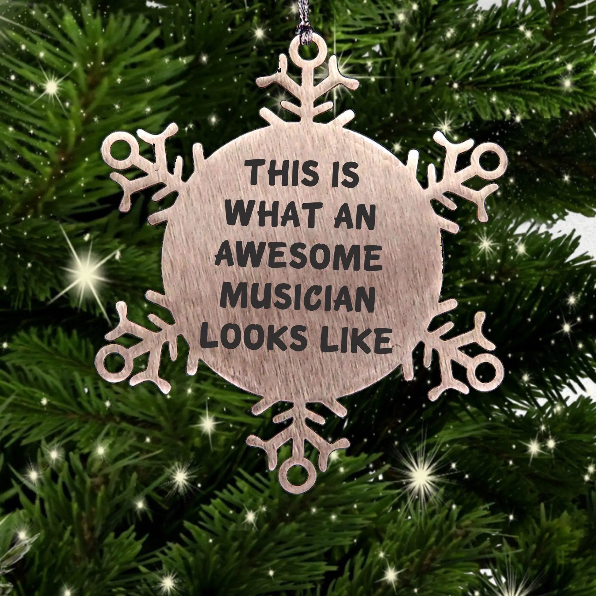 Musician Snowflake Ornament This Is What An Awesome Musician Looks Like Gift