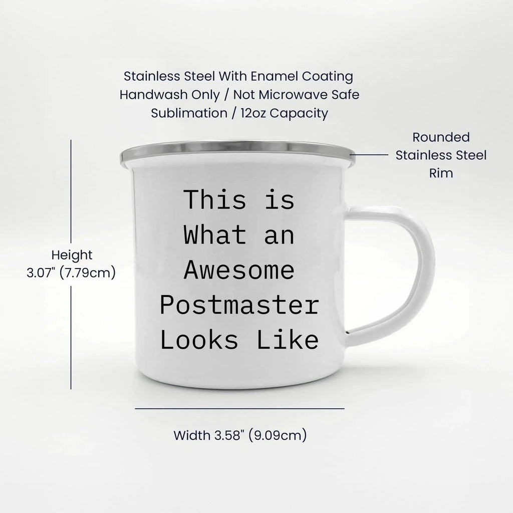 Funny Postmaster Gifts, This Is What An Awesome Postmaster Looks Like, Camping Mug for Graduation from Family, Friends, or Coworkers