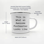 Funny Postmaster Gifts, This Is What An Awesome Postmaster Looks Like, Camping Mug for Graduation from Family, Friends, or Coworkers