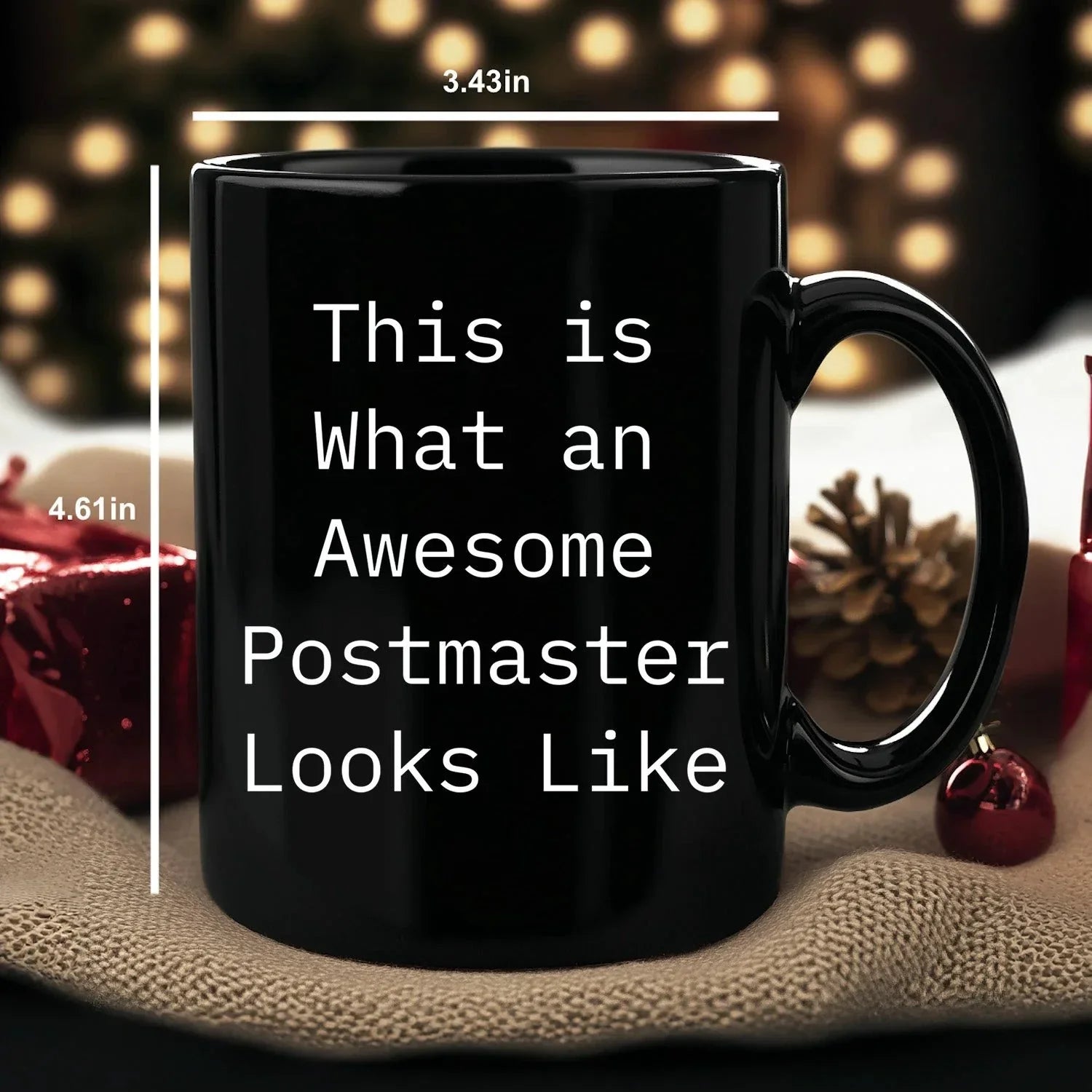 Funny Postmaster Gifts from Friends, Gifts for Postmaster, This Is What An Awesome Postmaster Looks Like Black Coffee Mug, Graduation Unique Gifts