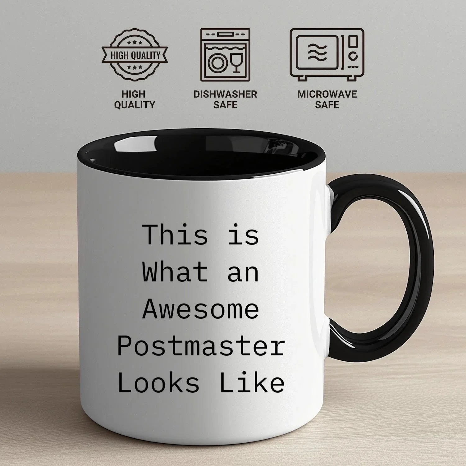 Funny Postmaster Gifts from Friends for Postmaster - Two Tone Coffee Mug with Inspirational Quote