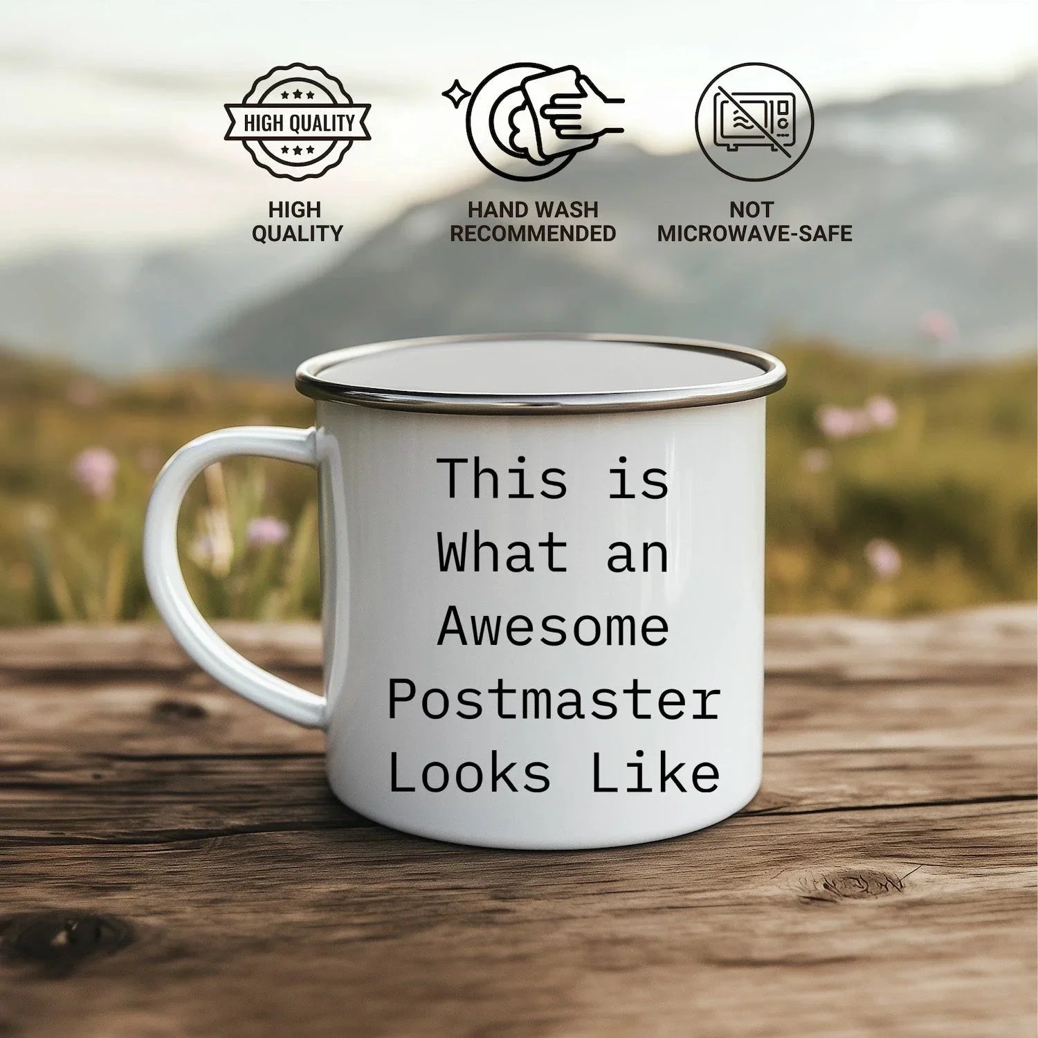 Funny Postmaster Gifts, This Is What An Awesome Postmaster Looks Like, Camping Mug for Graduation from Family, Friends, or Coworkers
