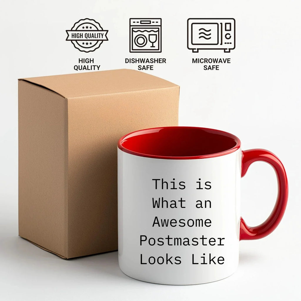 Funny Postmaster Gifts from Friends for Postmaster - Two Tone Coffee Mug with Inspirational Quote