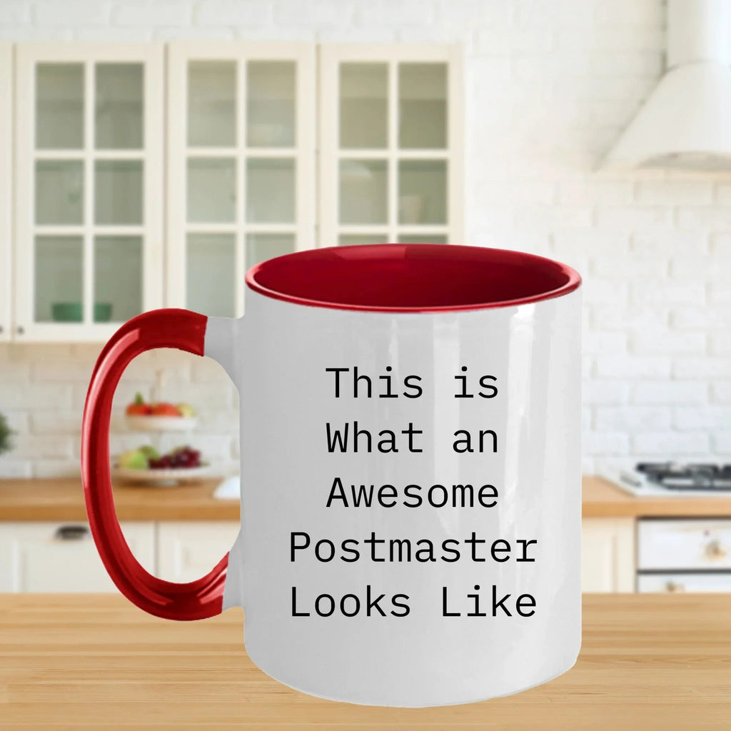 Funny Postmaster Gifts from Friends for Postmaster - Two Tone Coffee Mug with Inspirational Quote
