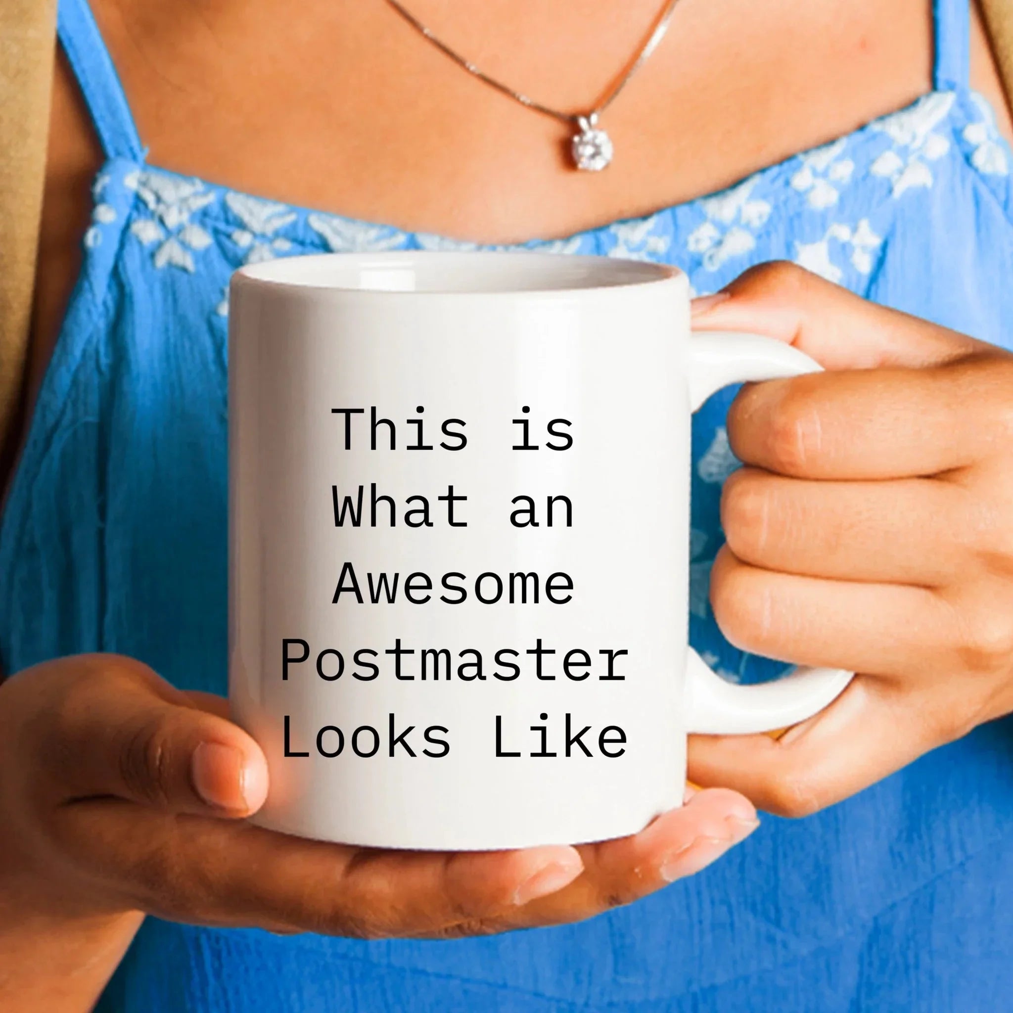 Funny Gifts for Postmaster - 'This Is What An Awesome Postmaster Looks Like' White Coffee Mug for Graduation, Made from Ceramic, Microwave and Dishwasher Safe, Gifts from Friends to Family