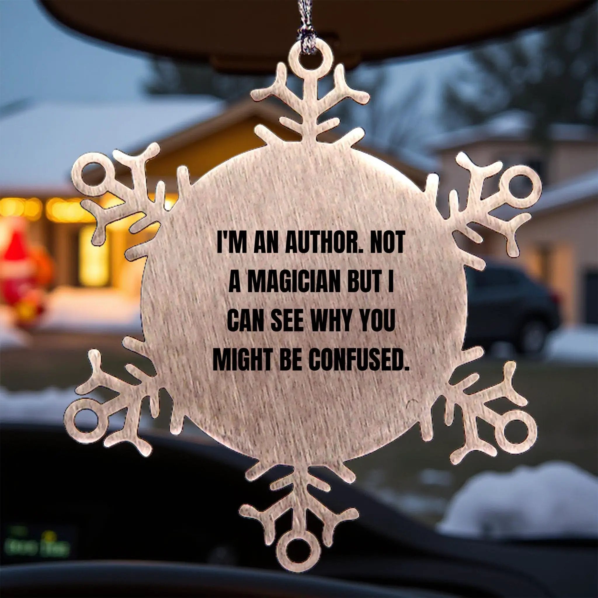 Author Gift, Funny Snowflake Ornament, Christmas Unique Gifts from Friends to Author
