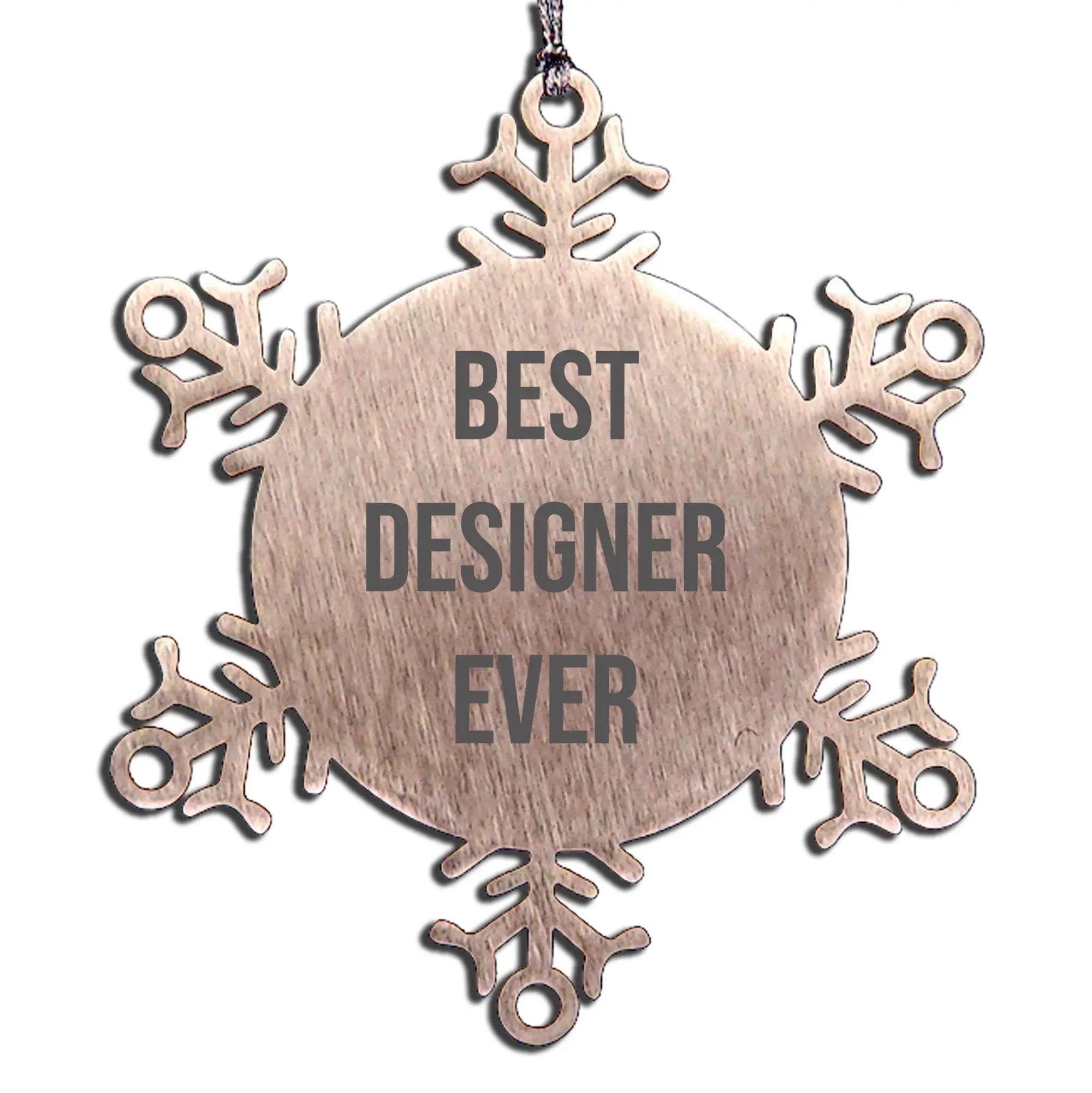 Designer Snowflake Ornament Best Designer Ever Holiday Gift - Mallard Moon