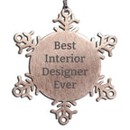 Funny Snowflake Ornament Gifts from Friends to Interior Designer, Best Interior Designer Ever, Unique Christmas Decorations