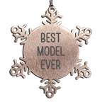Model Snowflake Ornament Best Model Ever Gift For Christmas - Mallard Moon