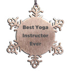 Funny Yoga Instructor Gifts from Men for Best Yoga Instructor Ever Snowflake Ornament Unique Christmas Unique Gifts