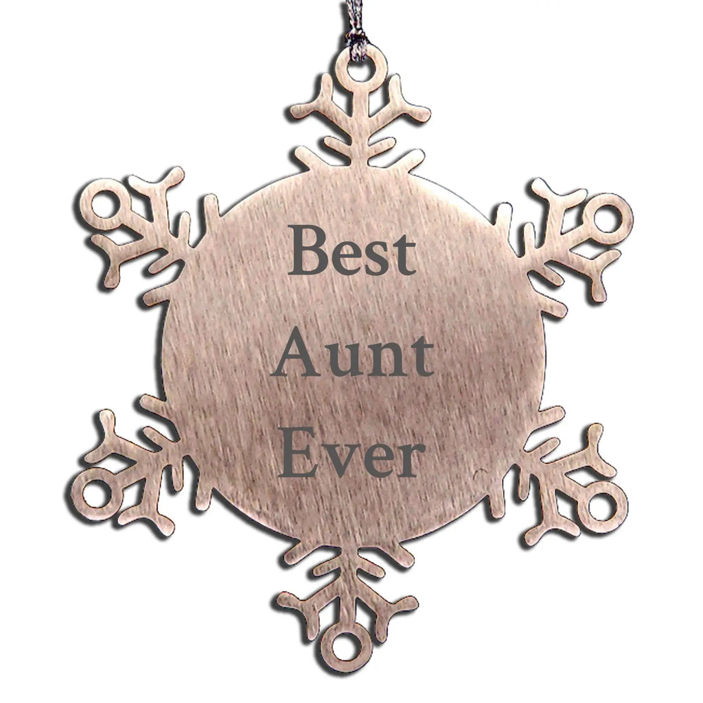 Aunt Gifts from Family Funny Snowflake Ornament Best Aunt Ever Christmas Unique Gifts