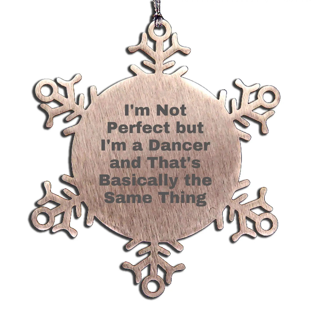 Premium Stainless Steel Dancer Snowflake Ornament Gift for Dancers and Dance Fans