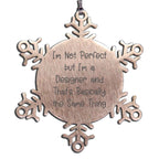 Designer Snowflake Ornament Gifts from Friends, Cute Inspirational Christmas Unique Gifts for Designer Men