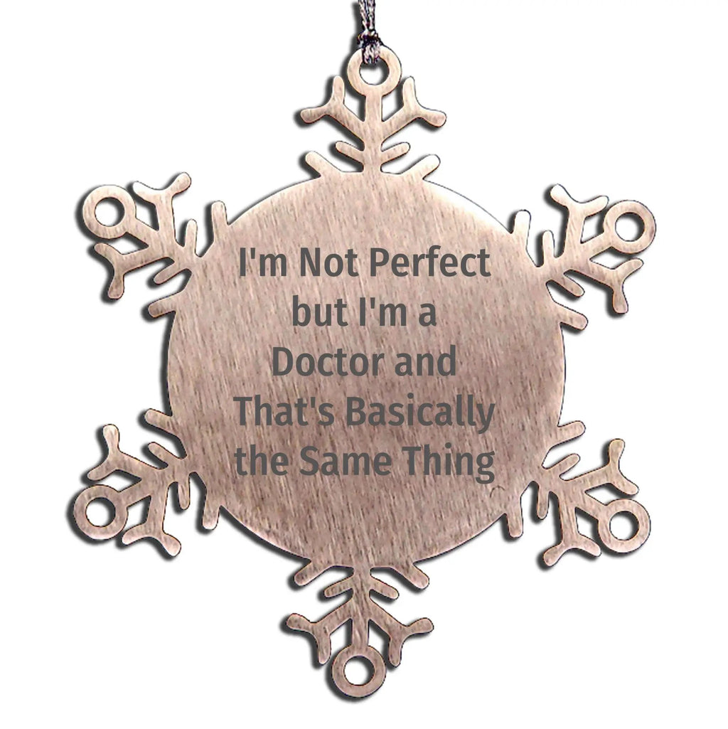 Funny Doctor Snowflake Ornament Gifts for Doctor from Friends, Unique Christmas Unique Gifts for Men, Women, Coworkers, Family