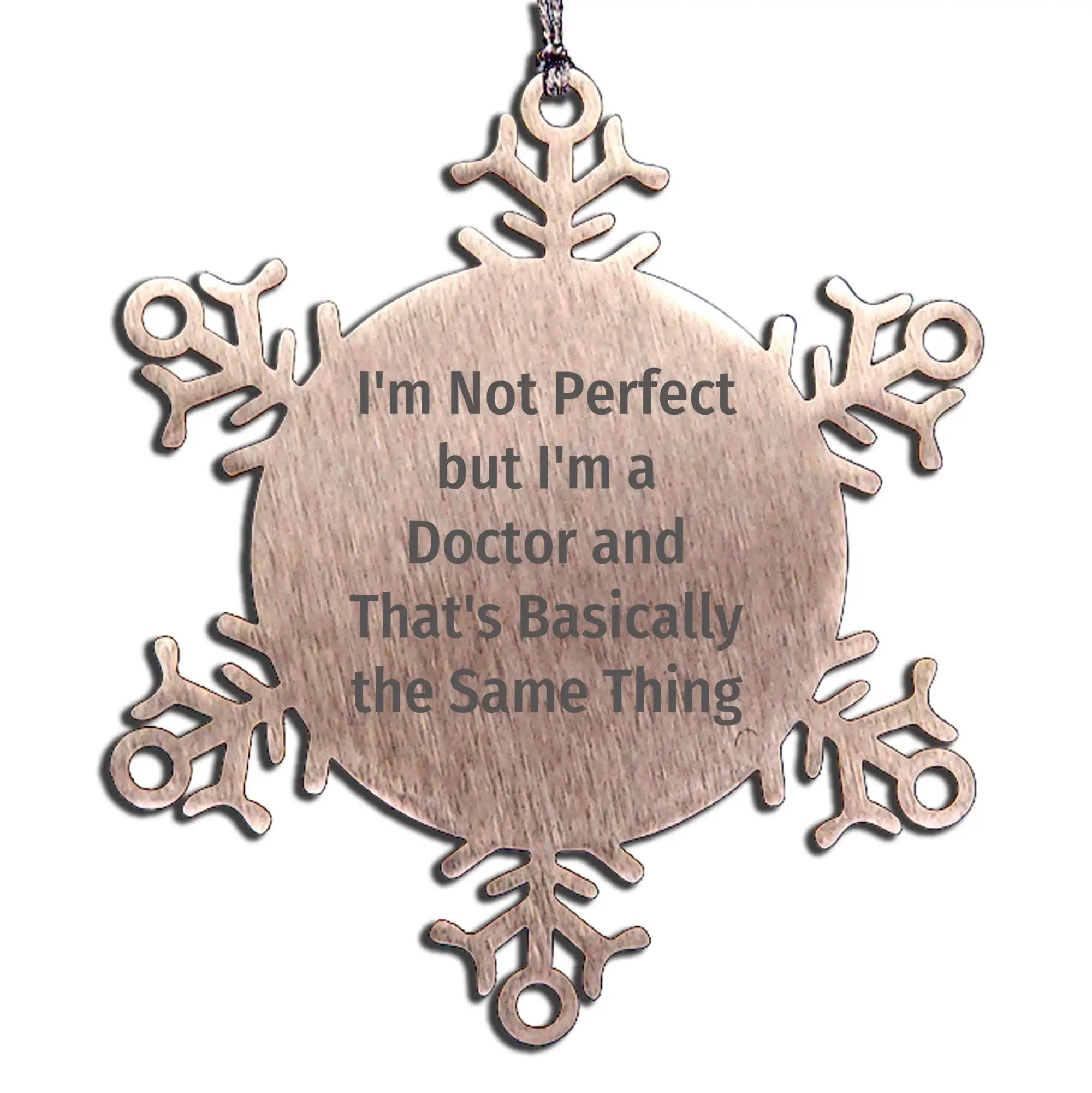 Funny Doctor Snowflake Ornament Gifts for Doctor from Friends, Unique Christmas Unique Gifts for Men, Women, Coworkers, Family