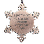 Calico Cat Dad Snowflake Ornament Stay At Home Gift
