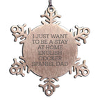 English Cocker Spaniel Dad Gifts, 'I Just Want To Be A Stay At Home English Cocker Spaniel Dad', Snowflake Ornament, Christmas Unique Gifts from Men to Family, Friends