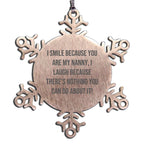 Nanny Snowflake Ornament Shatterproof Keepsake Gift - Mallard Moon