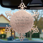 Funny Sailor Gifts from Friends for Sailor Men - Snowflake Ornament, Sorry This Guy Is Already Taken By A Smokin' Hot Sailor