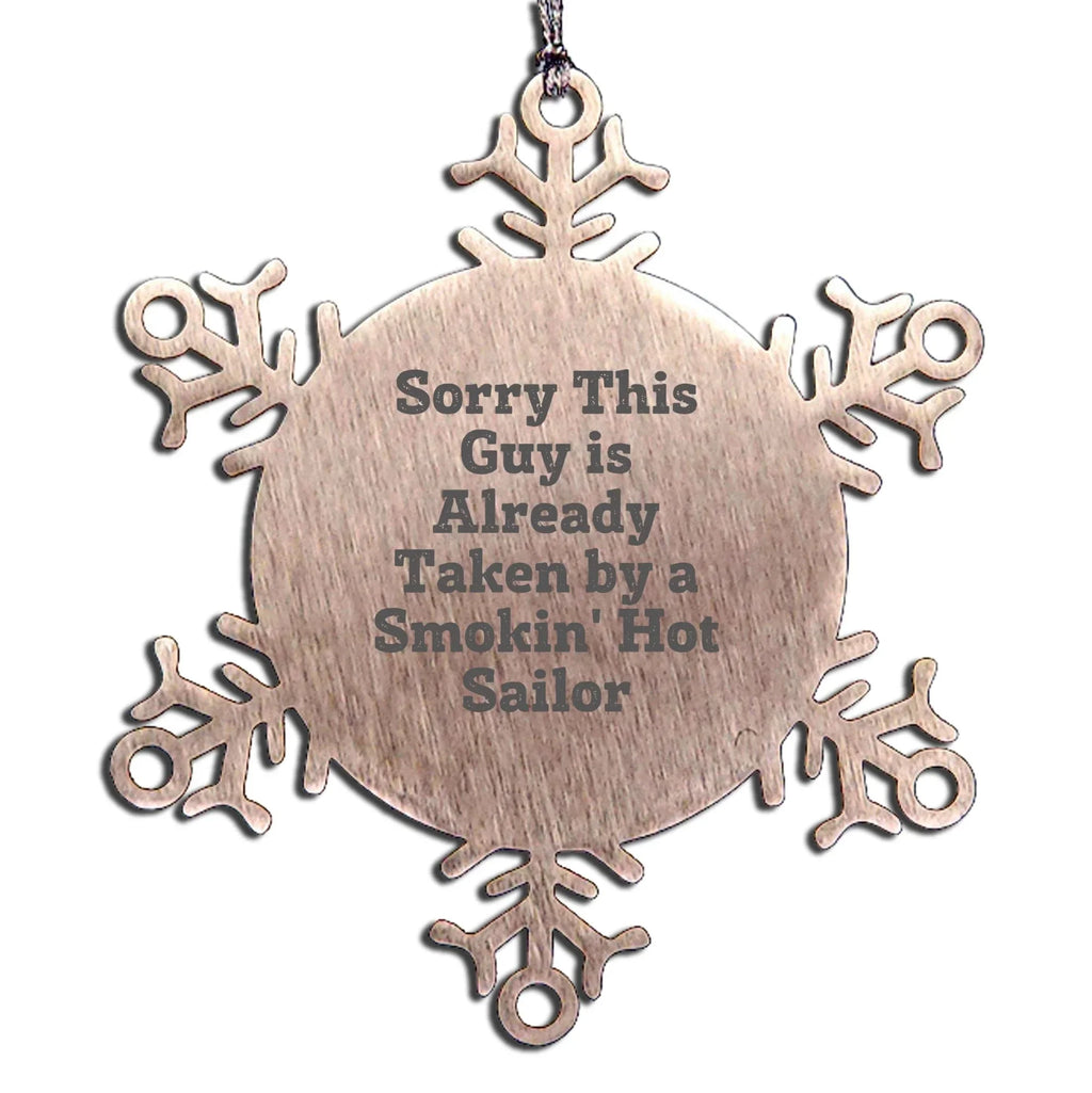 Sailor Gifts from Men, Funny Snowflake Ornament for Sailor, Christmas Unique Gifts for Sailor Friends