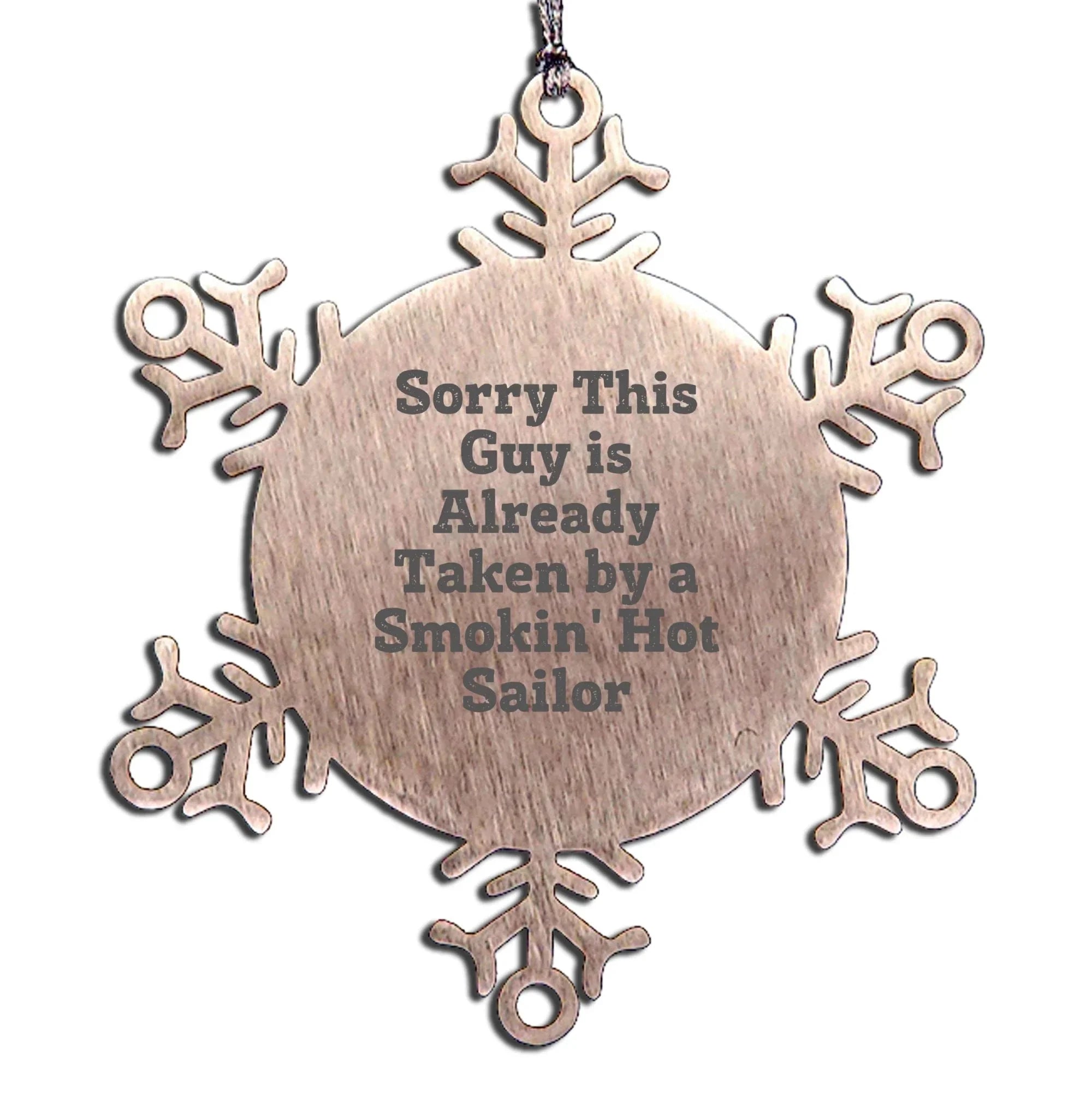 Sailor Gifts from Men, Funny Snowflake Ornament for Sailor, Christmas Unique Gifts for Sailor Friends